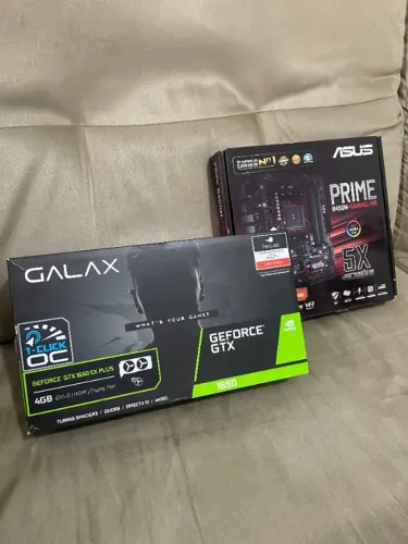Geforce GTX 1650 4gb EX PLUS Galaxy + Asus Prime B450M-Gaming/BR + Ryzen 5 1600