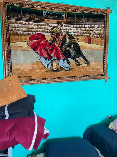 Quadro toureiro em tapeçaria 
