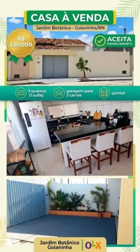 Excelente casa à venda no Jardim Botânico em Goianinha