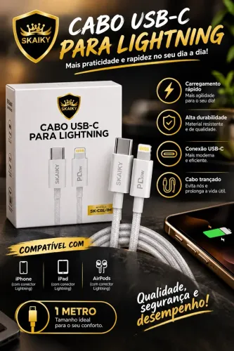 Cabo USB C para Lightning Skaiky