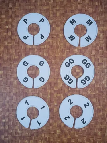 1 Kit Divisor/Separador de Roupas para Arara (6 Tamanhos)