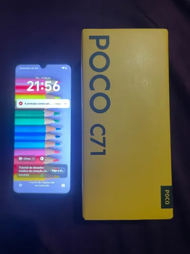 Smartphone Xiaomi Poço C71, 4GB de RAM e 128 GB