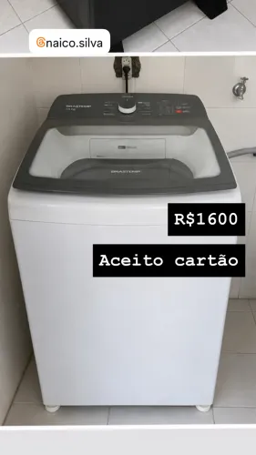 Máquina De Lavar Bwf14ab 14kg Smart Sensor Ciclo Brastemp - Branco usada