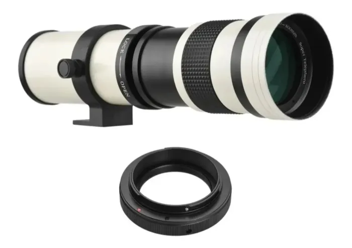 Lente Super Telefoto Zoom 420-800mm Canon T6 T5i T4 T3i 70d