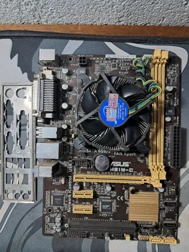 Placa-mãe ASUS H81M-C + processador i3-4170