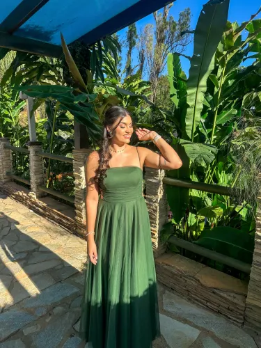Vendo vestido verde oliva