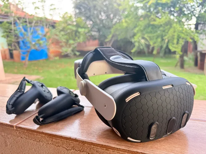Óculos de realidade Virtual Meta Quest 3 512GB (Versão Topo) + Bateria Extra + 21 Jogos