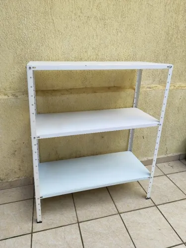 Prateleira de Aço Baixa 1m de Altura com 3 Bandejas 40cm de Profundidade - Conservada