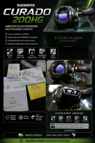 Carretilha shimano curado 200HG