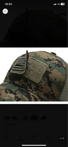 Boné Camuflado Marpat Com Tela Respirável E Patch Bandeira
