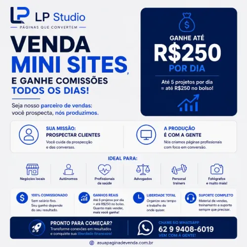 Vaga de afiliado - Revenda de landing page (site)