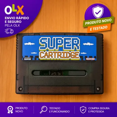 Everdrive Super Nintendo SFC 3000 em 1 - Cartucho com 8GB (SD/TF Card)