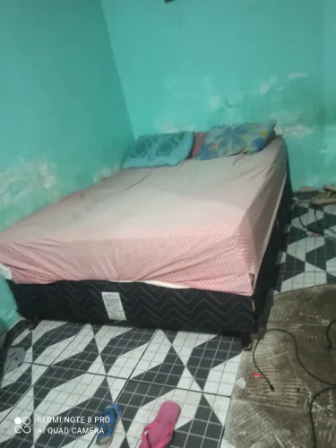cama box base e colchão 400$
