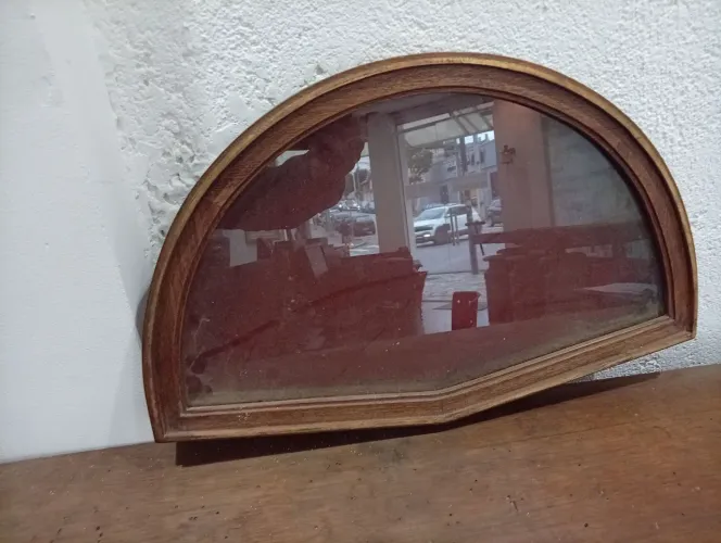 Porta leques antigo madeira de lei, peça exclusiva 