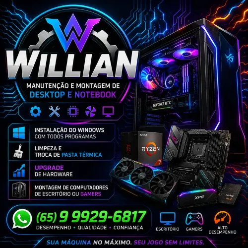 Manutenção e Formatação de Desktop e Notebook