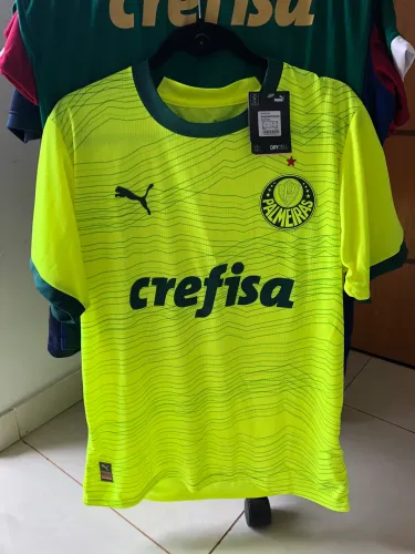 Camisa Palmeiras III 23/24 Puma - Versão Jogador (Verde Limão) - Com Tags