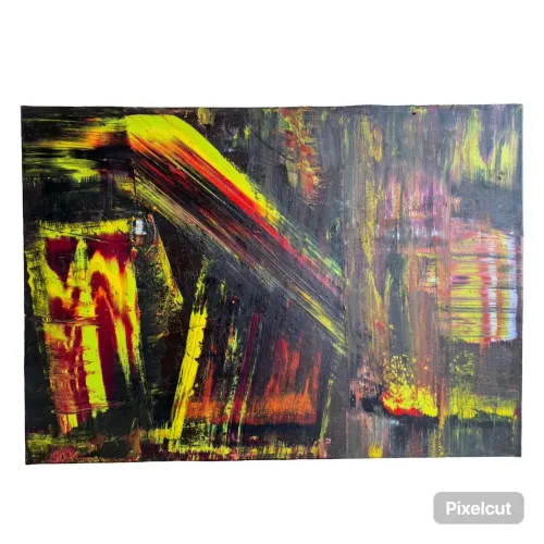 Quadro óleo sobre tela abstrato