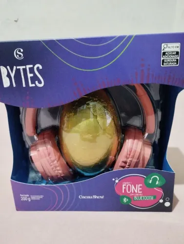 Fone bluetooth Cacau Show Rosa 