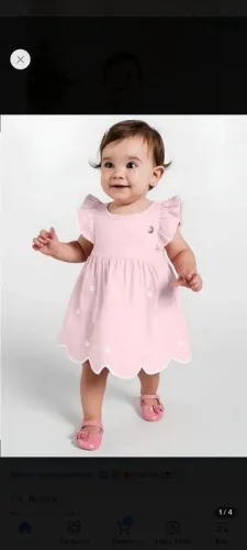 Vestido estrelas bebê rosa