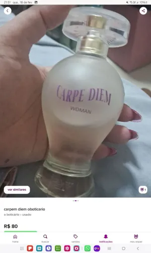 PERFUME CARPEM DIEM OBOTICARIO ORIGINAL