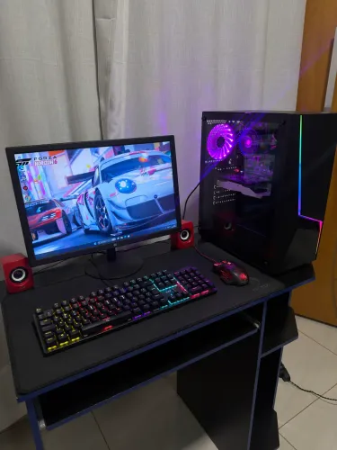 Pc gamer completo + Mesa pego troca passo cartão 
