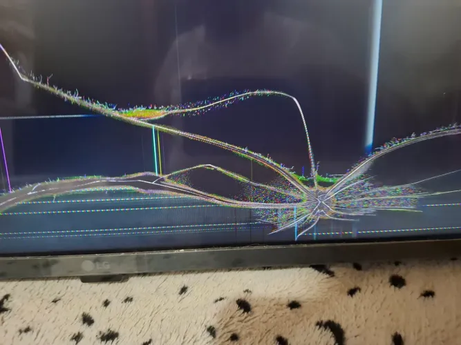 Smartv lg 55" tela quebrada