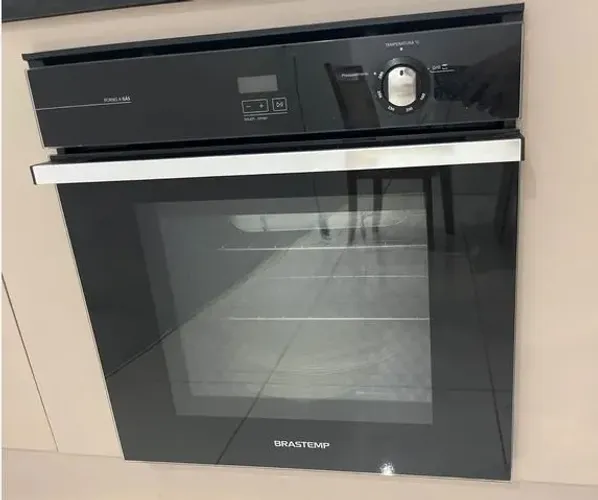 Forno de Embutir a Gás Brastemp 78 Litros Preto com Grill e Timer Touch - BOA84AE