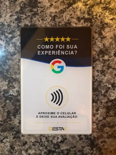Placa de avaliação do Google