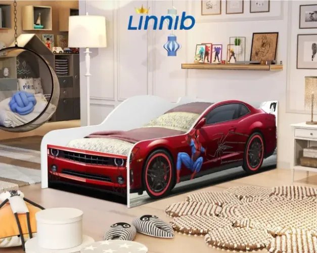 CAMA INFANTIL CARRO TEMA HOMEM ARANHA PAGA SOMENTE NA ENTREGA ATE 12x SEM JUROS