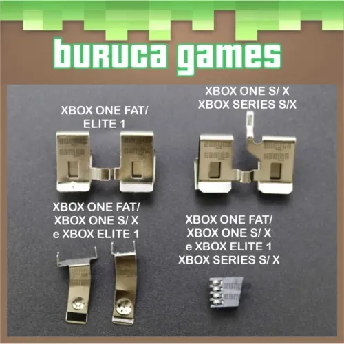 Contatos ou Clip das pilhas para Controles de Xbox One Fat, S, X, Elite 1 e XBOX Series S/