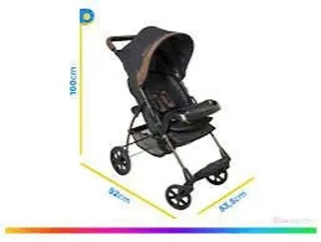 Carrinho de Bebê Galzerano Romano (Preto/Cobre)<br>