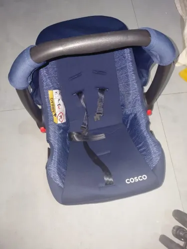 Carrinho de Bebê + Bebê conforto - Cosco Kids, Travel System Reverse, Azul Rajado
