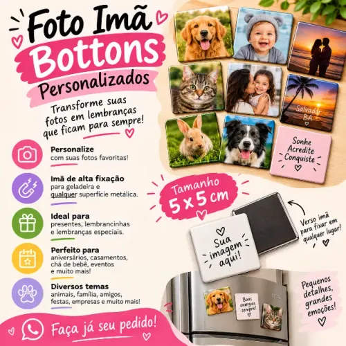 Imã foto lembrancinhas personalizada 