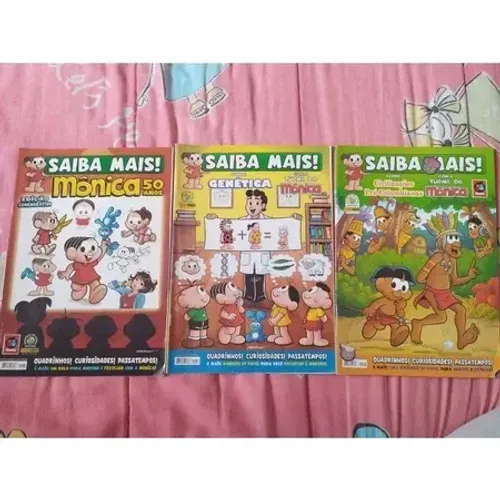 Revistas em quadrinhos colecionáveis "Saiba Mais com a Turma da Mônica "