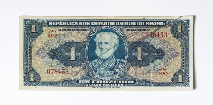 Cédula de 1 Cruzeiro, Marquês de Tamandaré. FC Perfeita. 1ª Emissão, 1ª Estampa, 1944