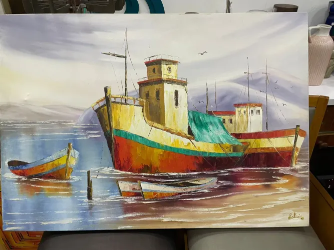 Retirar jardim miriam quadro pintura óleo sobre tela espetaculado