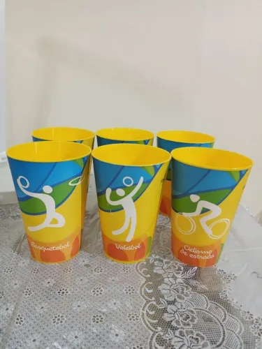 Copos plástico Skol olimpíadas Rio 2016