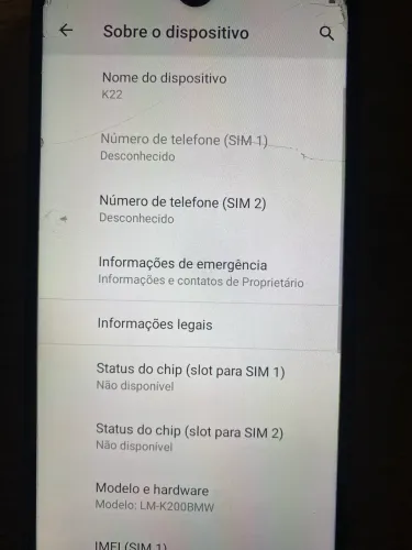 Celular LG k22