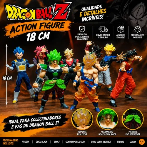 Boneco 18 cm dragon ball action figure