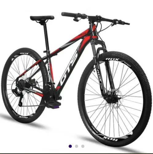 Bicicleta Aro 29 GTS FEEL RDX Câmbio Shimano Freio a Disco 21 Marchas - Preto+Vermelho
