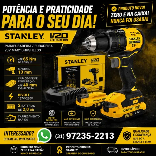 Parafusadeira/furadeira Stanley 20v nunca usada