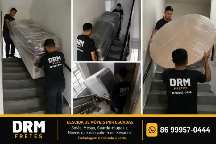 Descida de Móveis e Mesas Grandes pela Escada - Não Cabe no Elevador?