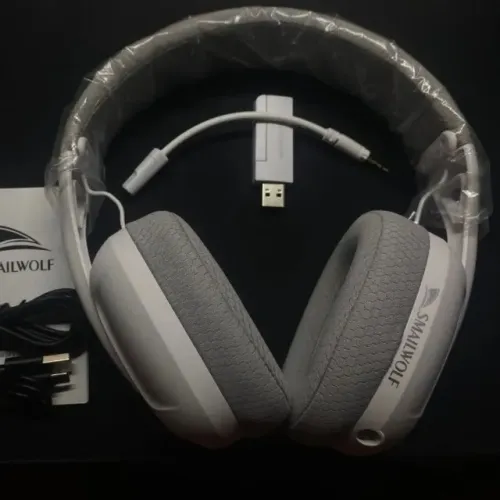 Fone Gamer SmallWolf L80 Headset Tri-Mode Bluetooth, 2.4G sem fio e USB-C com fio