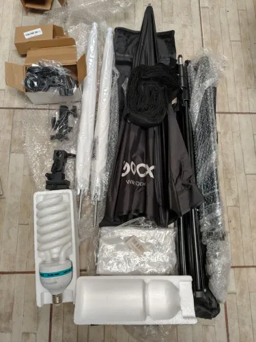 Octabox Godox 80cm + 2 Sobrinhas Godox 84cm + Lâmpada 150w
