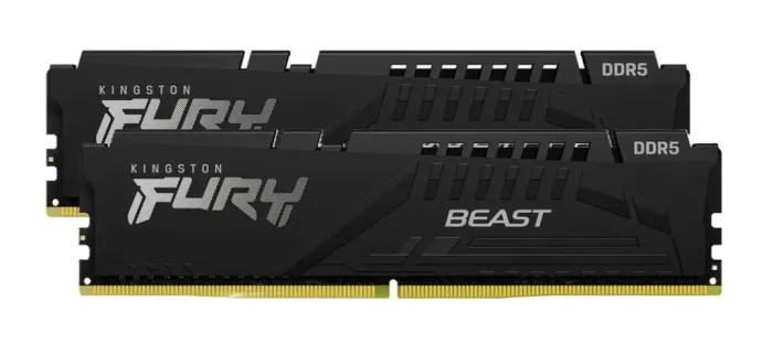 Kit Memória DDR5 Kingston Fury Beast 32GB (2x16GB) 5200MHz C40 Pretas