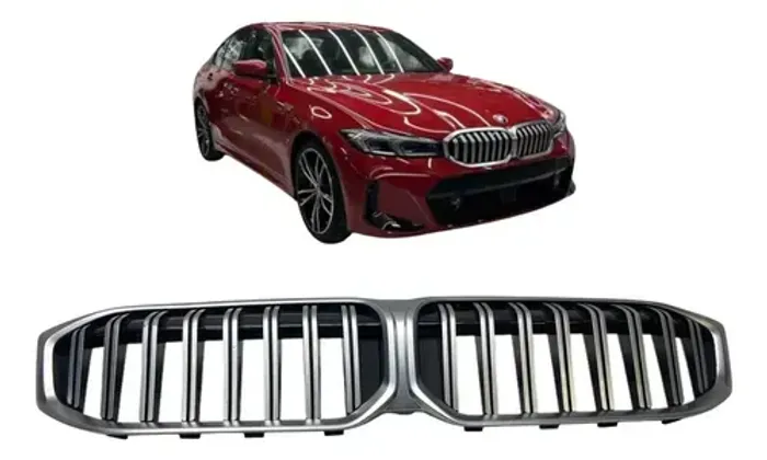 Grade Superior Parachoque Bmw 320i 330e Msport 2023 A 2025 Preto Brilhante