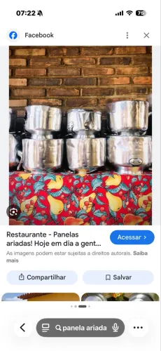Preciso de alguém pra ária panelas