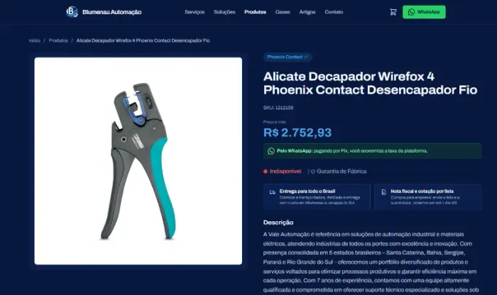 ? ALICATE PROFISSIONAL PHOENIX CONTACT WIREFOX ?