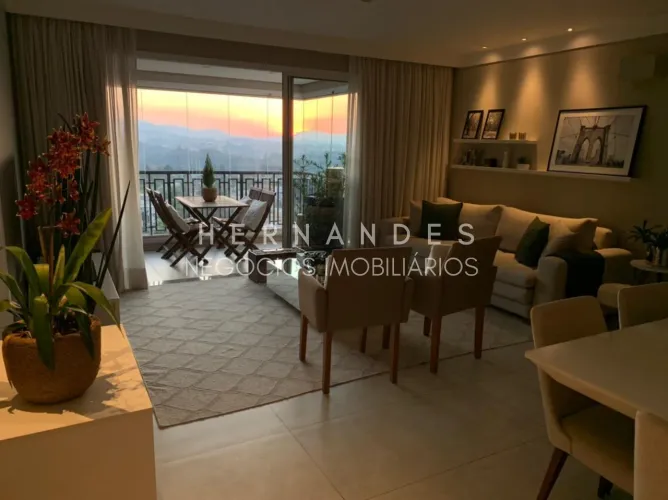 Apartamento de 96m² no Alpha Park - Alphaville: 3 quartos, 1 suíte, 2 salas, 3 banheiros.