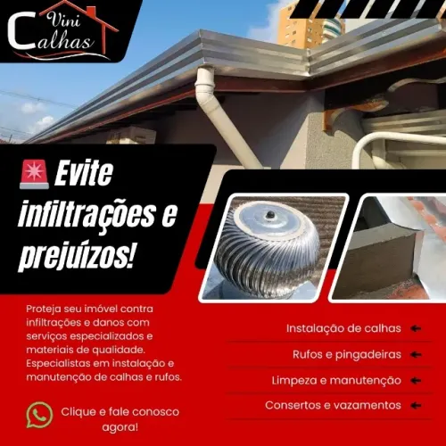 CALHAS, RUFOS, PINGADEIRAS EM ALUMÍNIO